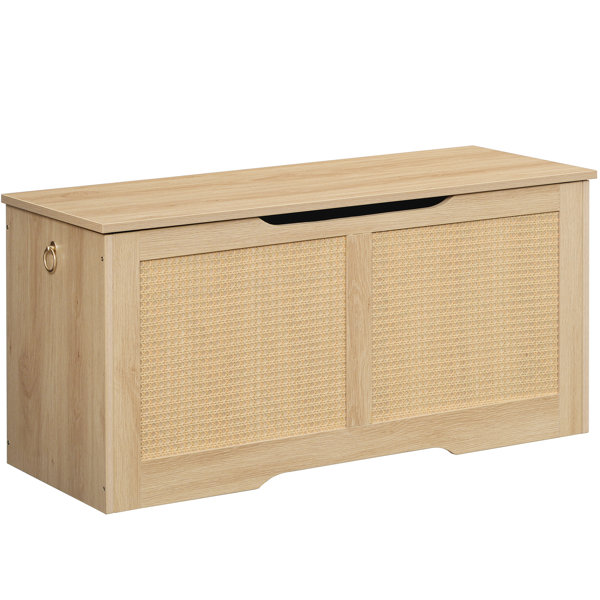Beachcrest Home Bayne Blanket Storage Bench with Rattan & Reviews Wayfair